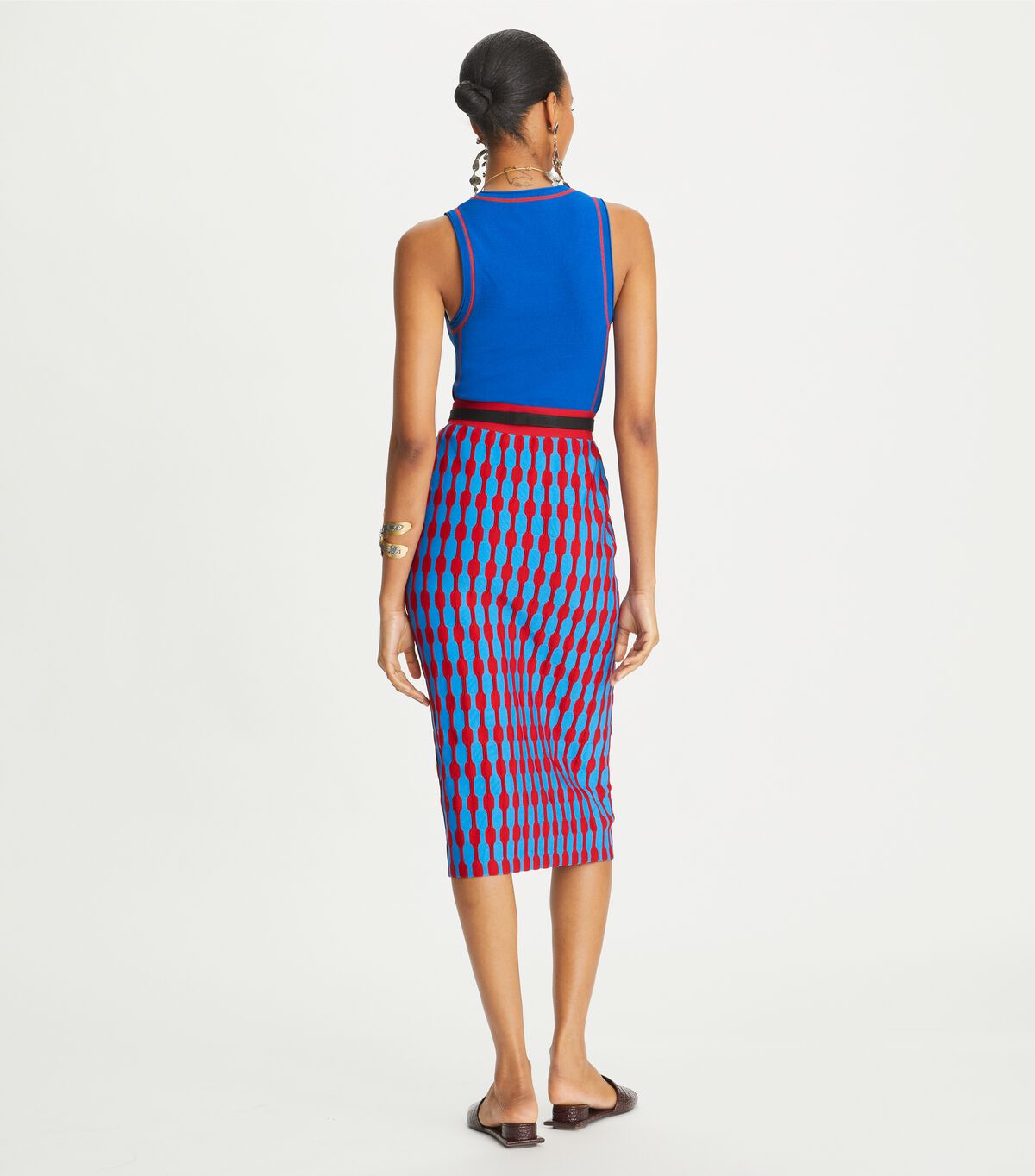 tory burch bubble stripe skirt