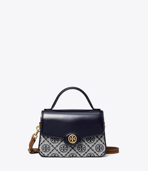 tory burch t monogram robinson small top handle bag