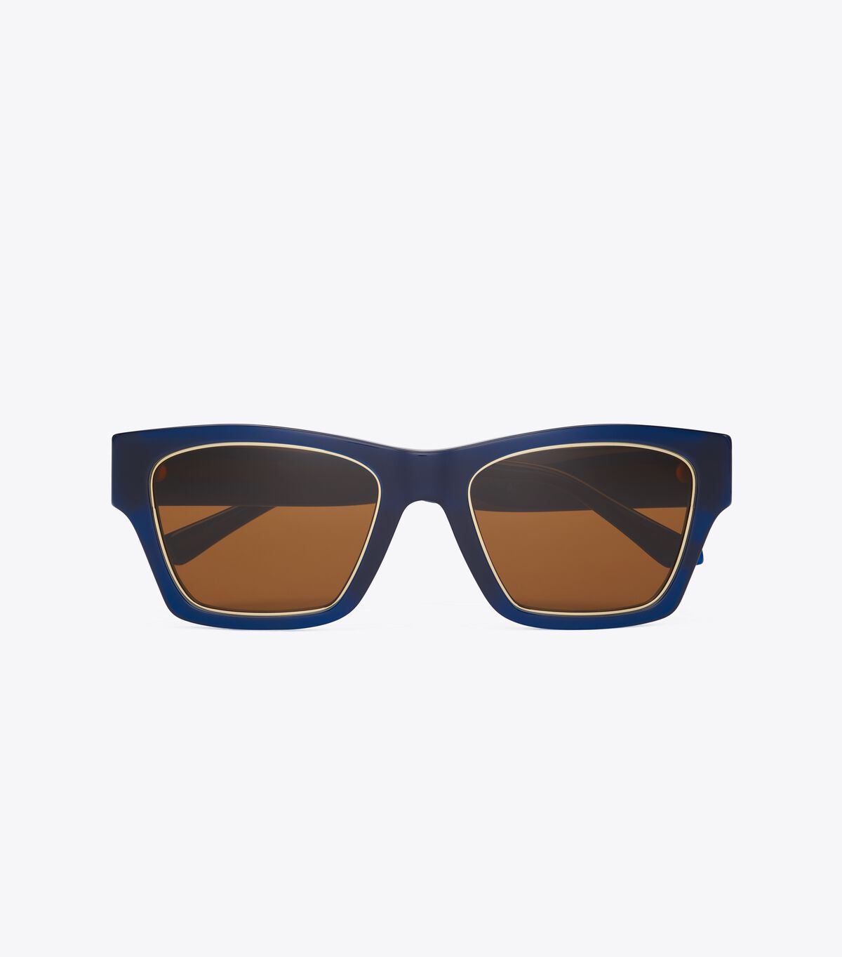 Trace Sunglasses, Transparent Navy/ Solid Brown | Tory Burch KW display picture 2