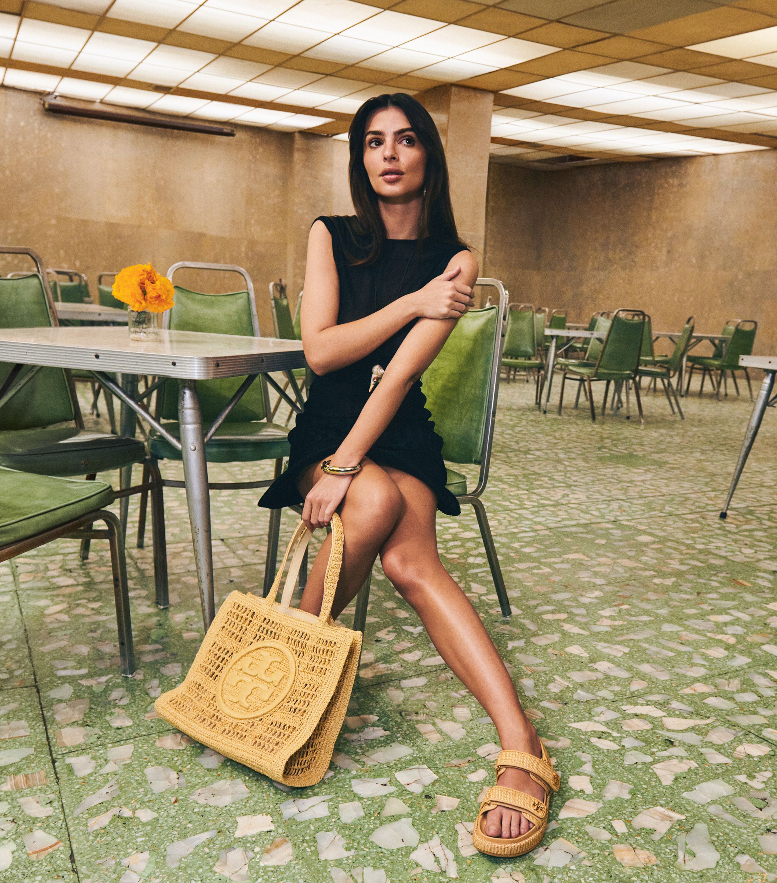 Mini Ella Hand-Crocheted Tote, Natural | Tory Burch KW