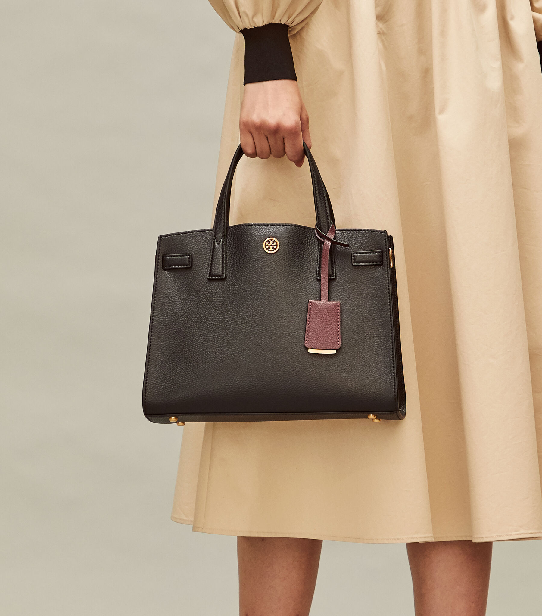 Small Walker Satchel, Black | Tory Burch KW