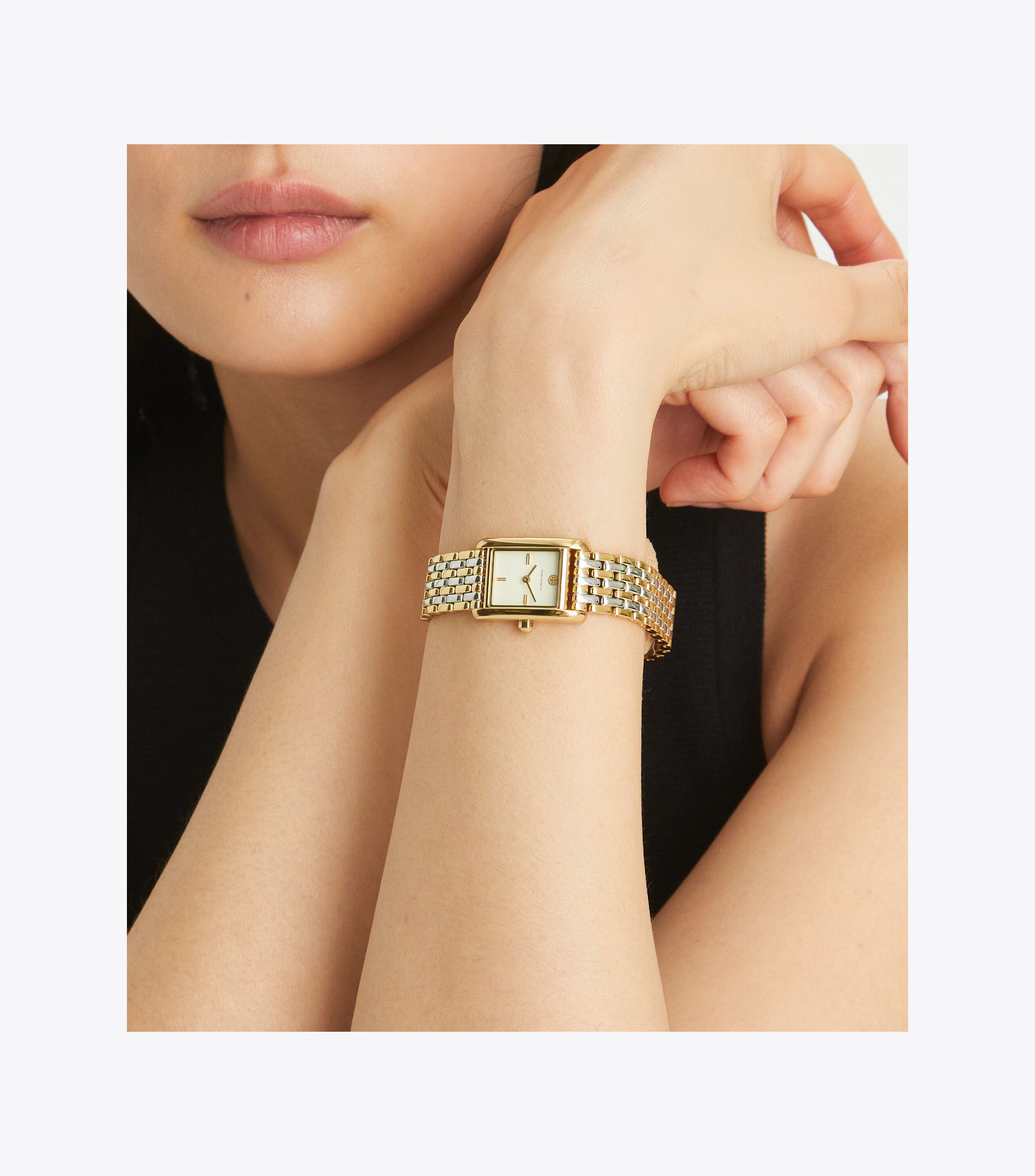 Mini Eleanor Watch, Ivory / Two-Tone | Tory Burch KW