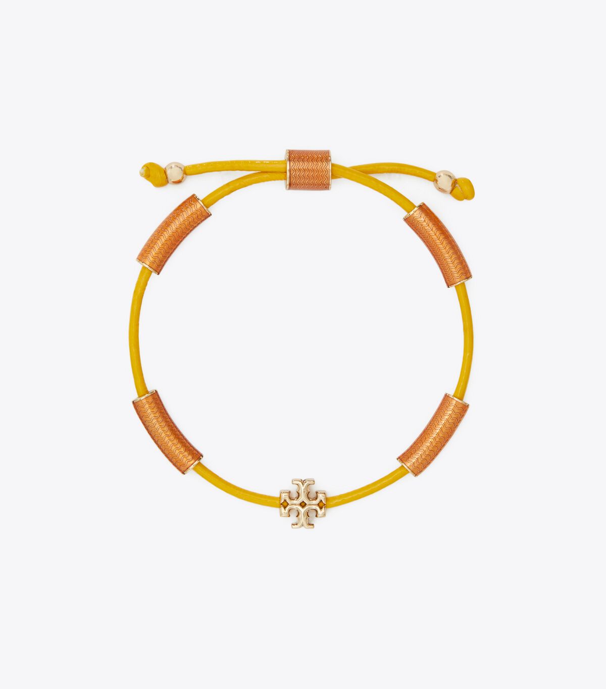 Kira Guilloché Leather Bracelet