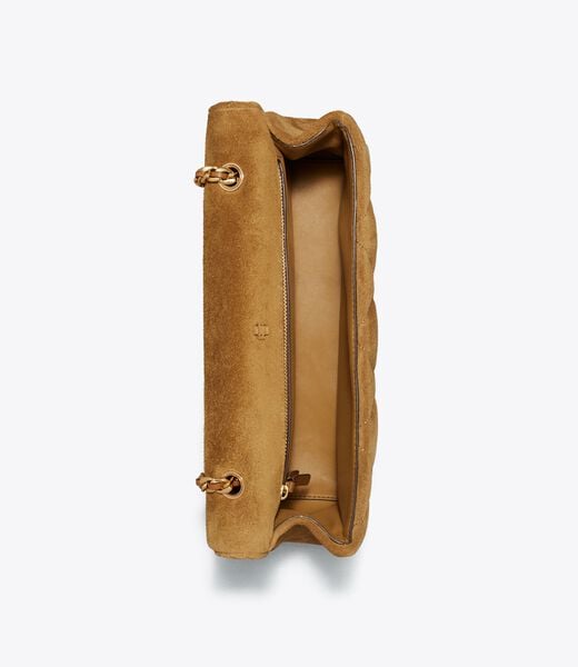tory burch bunny knot suede shoulder bag