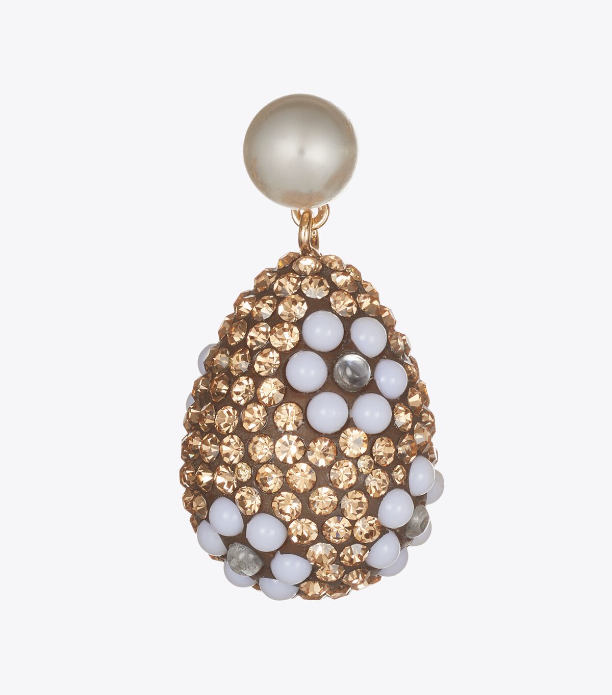 tory burch curiosity crystal pearl drop earrings