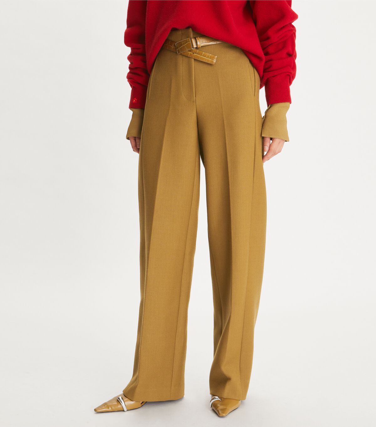 tory burch stretch wool pant