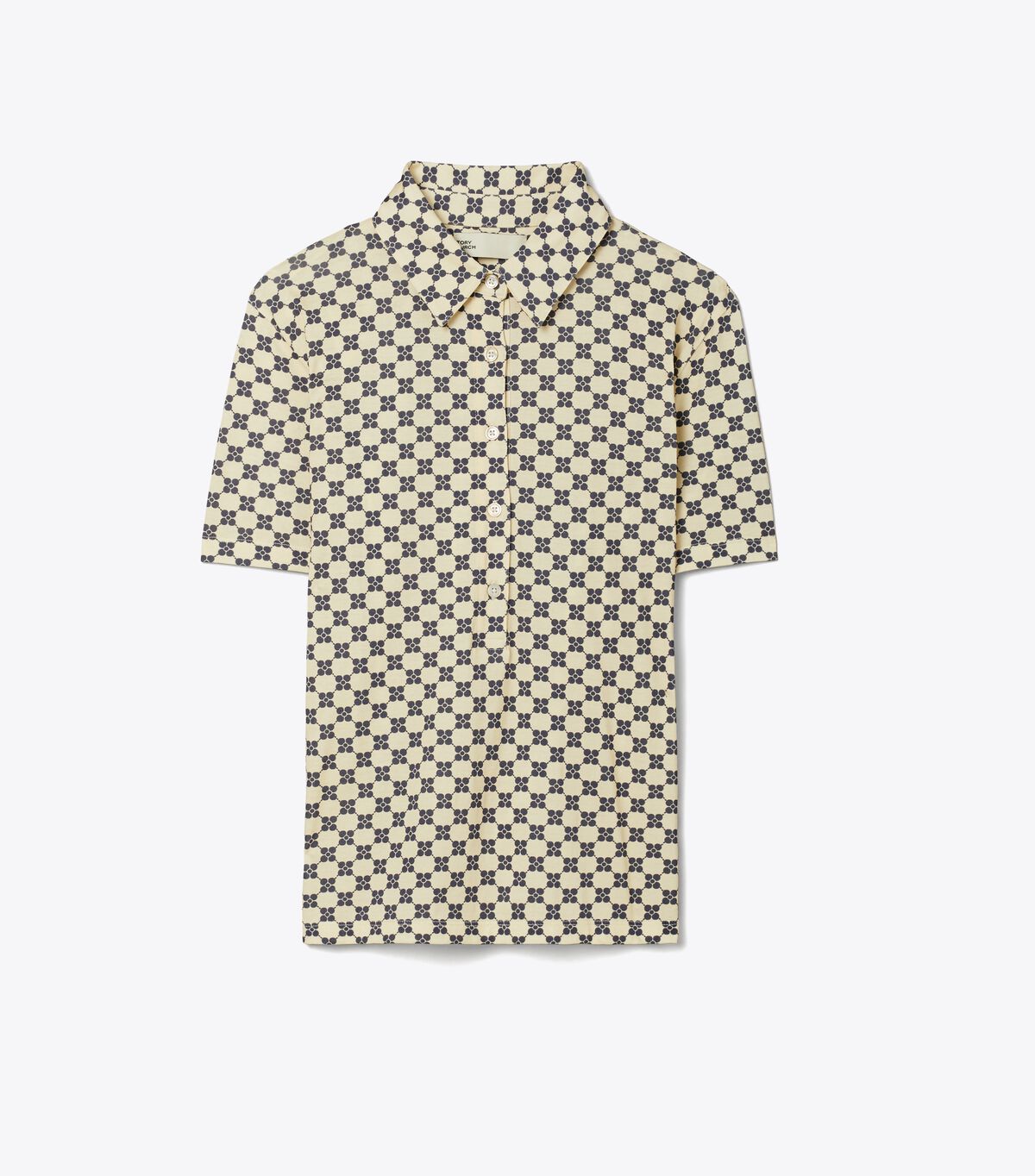 tory burch printed mercerized cotton polo