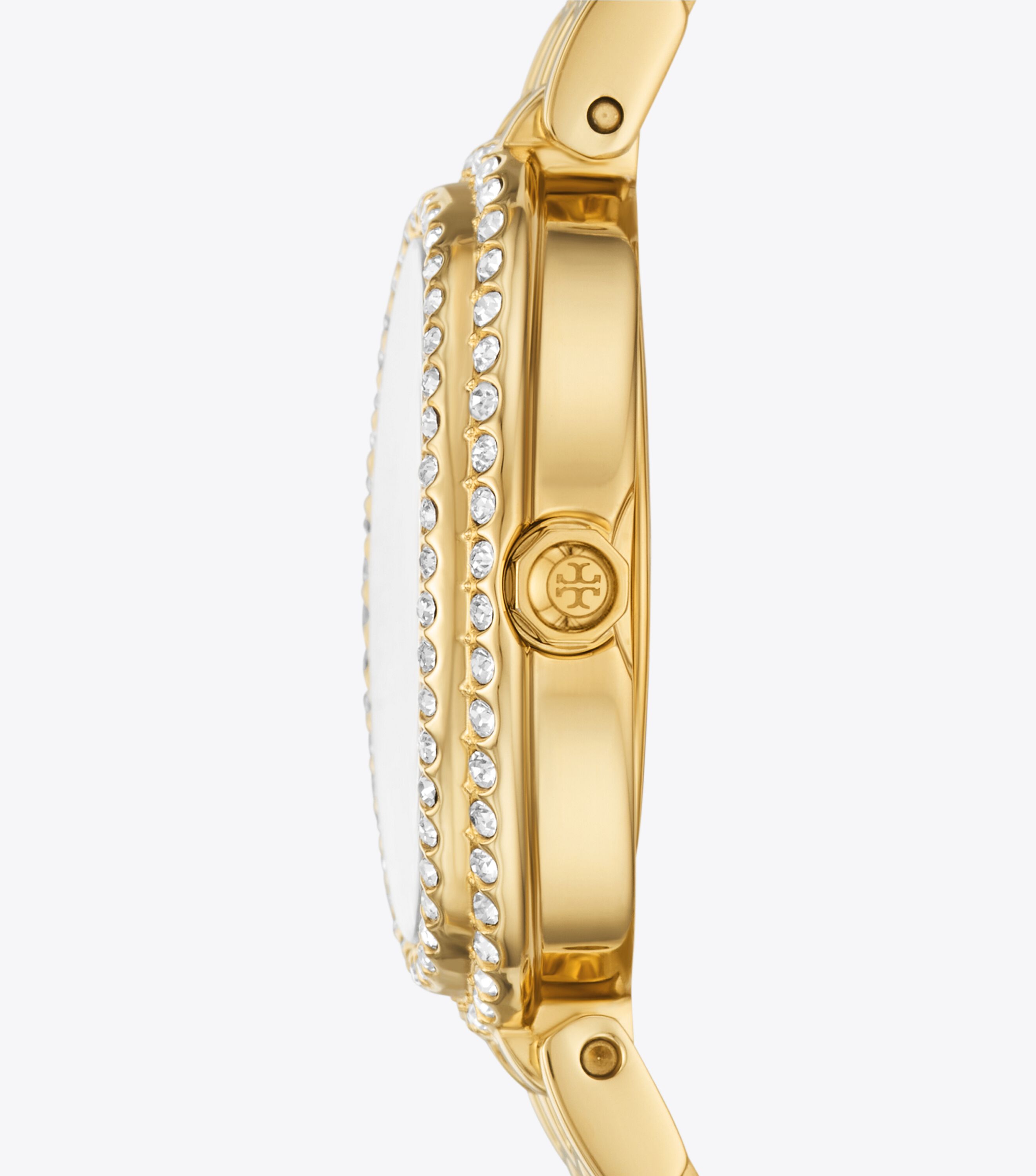 Oval Watch, Green-Tinted Mop/Stones/Gold | Tory Burch KW