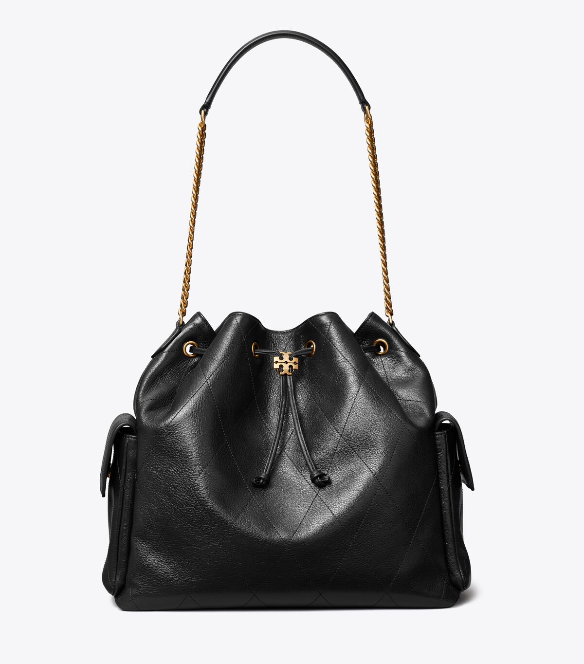 Large Charlie Quilted Drawstring Shoulder Bag tory burch large charlie quilted drawstring shoulder bag