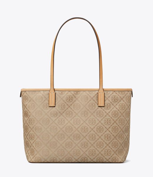 tory burch t monogram small zip tote