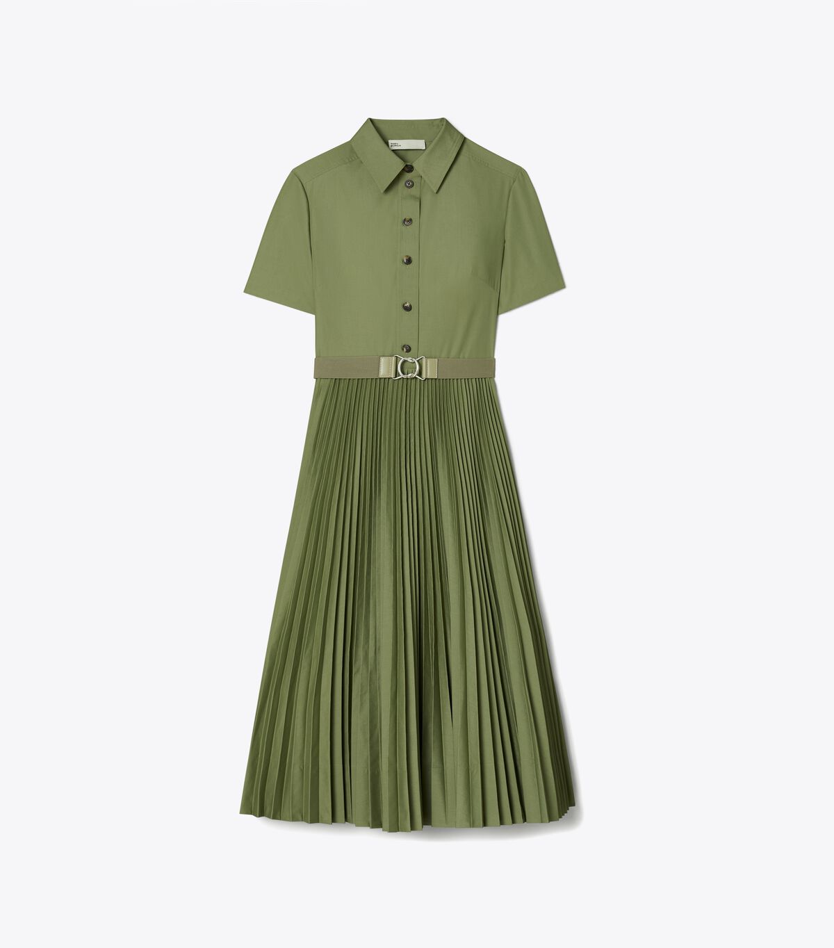 tory burch poplin pleated shirtdress