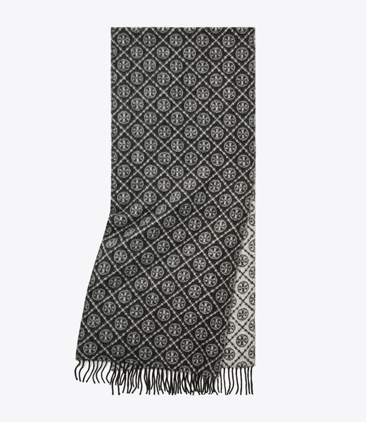 tory burch t monogram oblong scarf