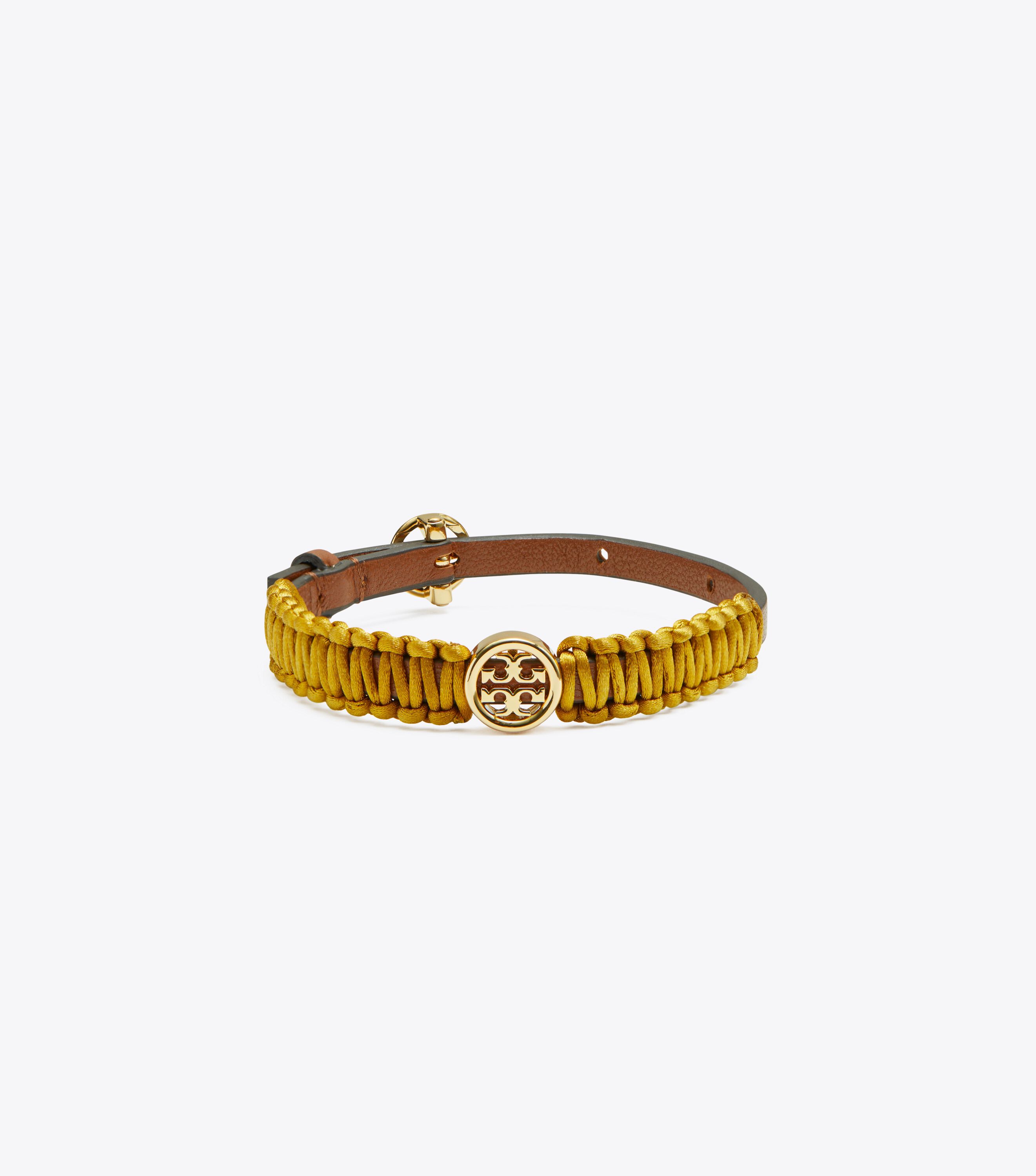 Tory Burch Miller Silk Leather Bracelet Tory Burch KW
