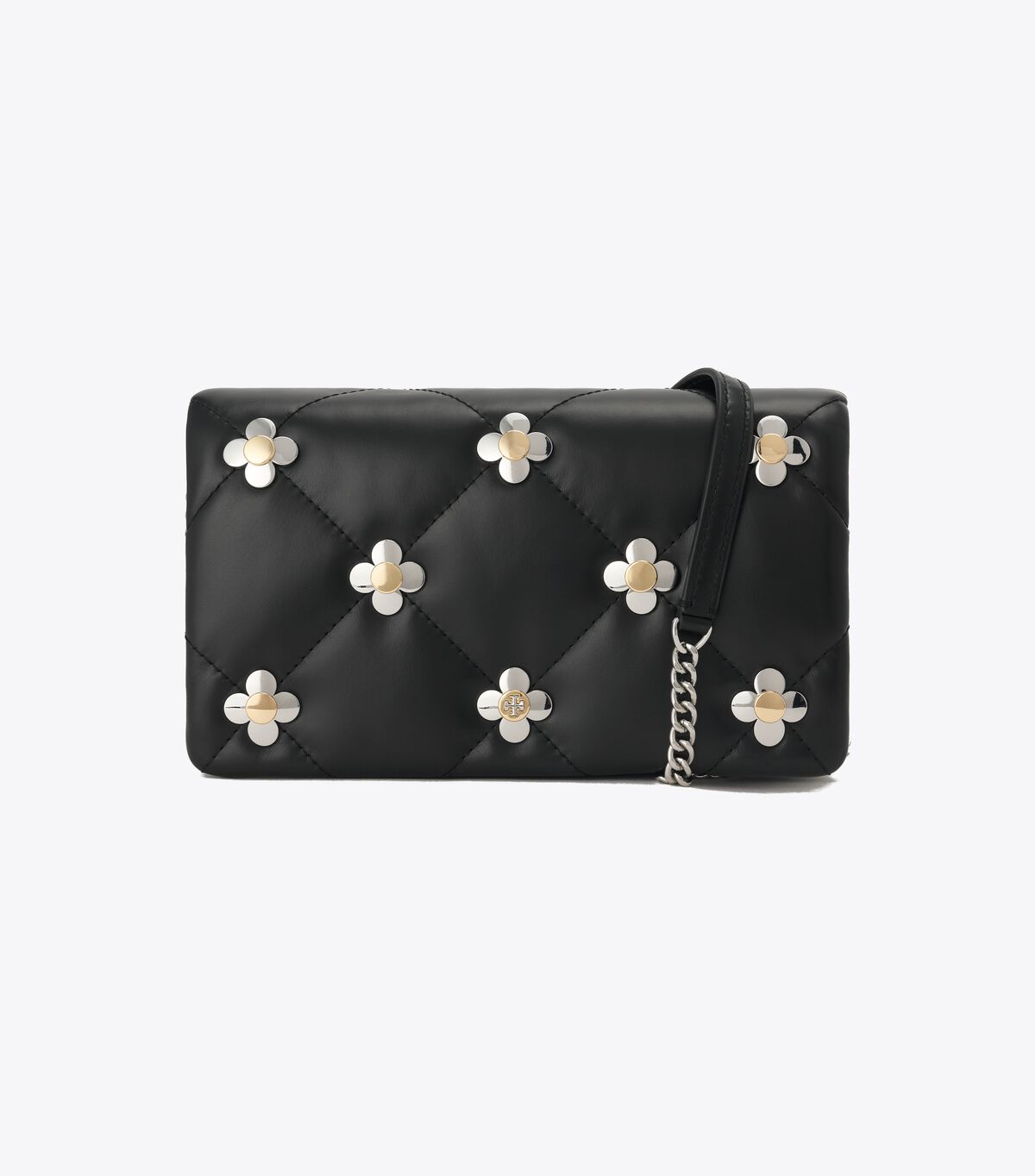 tory burch kira diamond quilt multi clover chain wallet