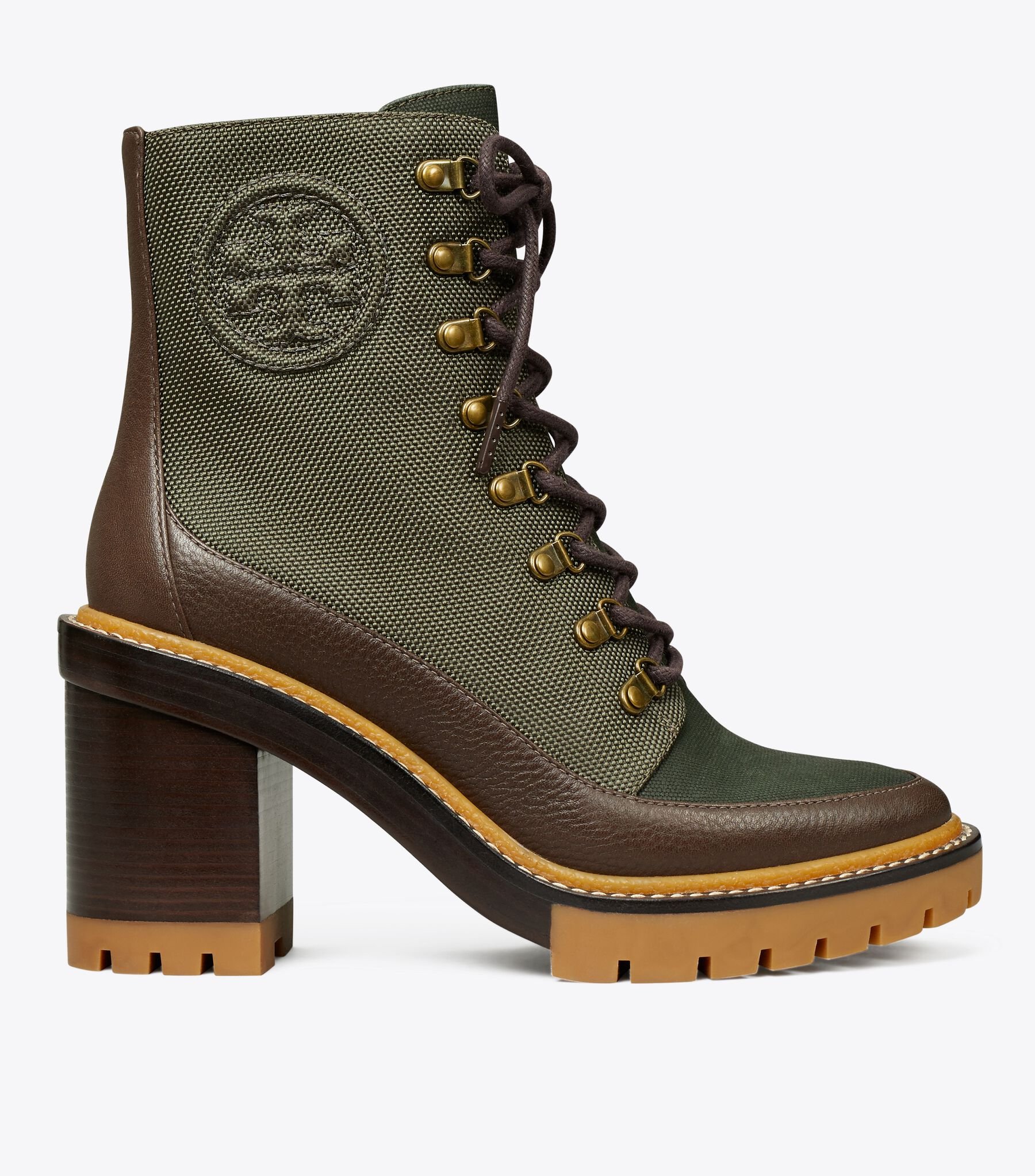 Miller Lug-Sole Ankle Boot, Olive Militare Brown Tory Burch KW
