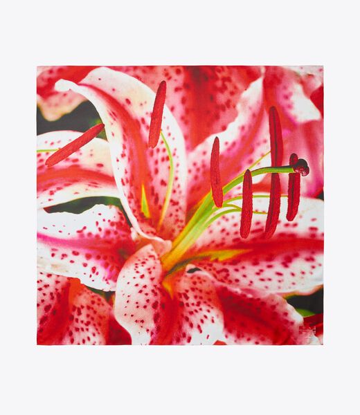 Lily Silk Square Scarf tory burch lily silk square scarf