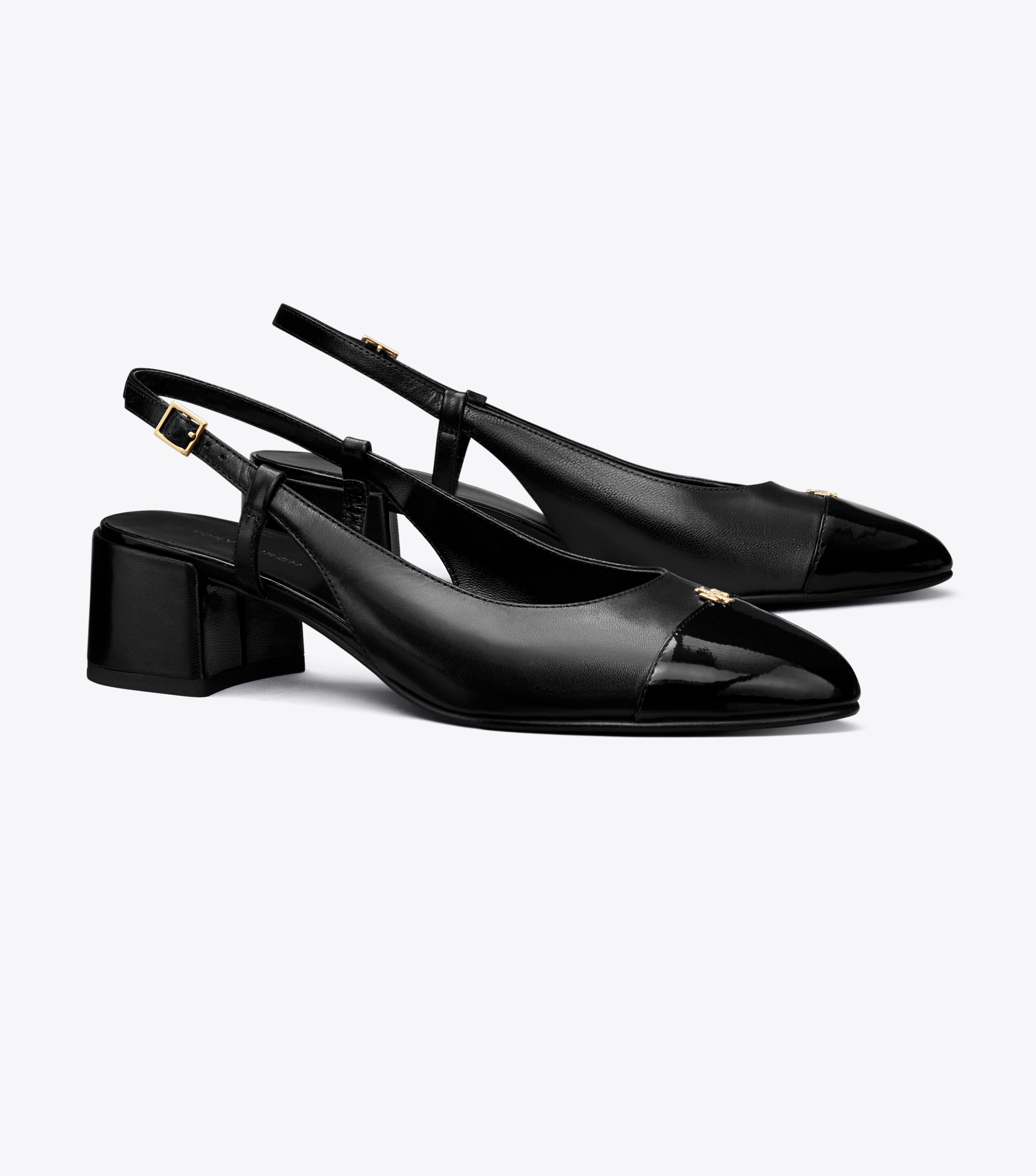 Cap-Toe Slingback, Perfect Black / Perfect Black | Tory Burch KW