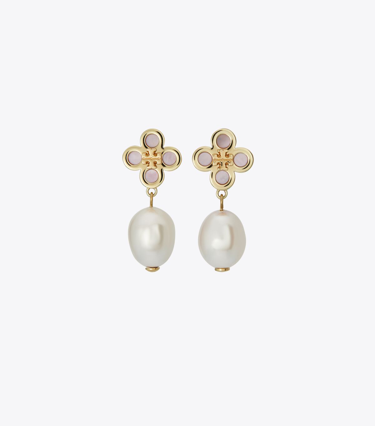 tory burch kira clover pearl drop earring