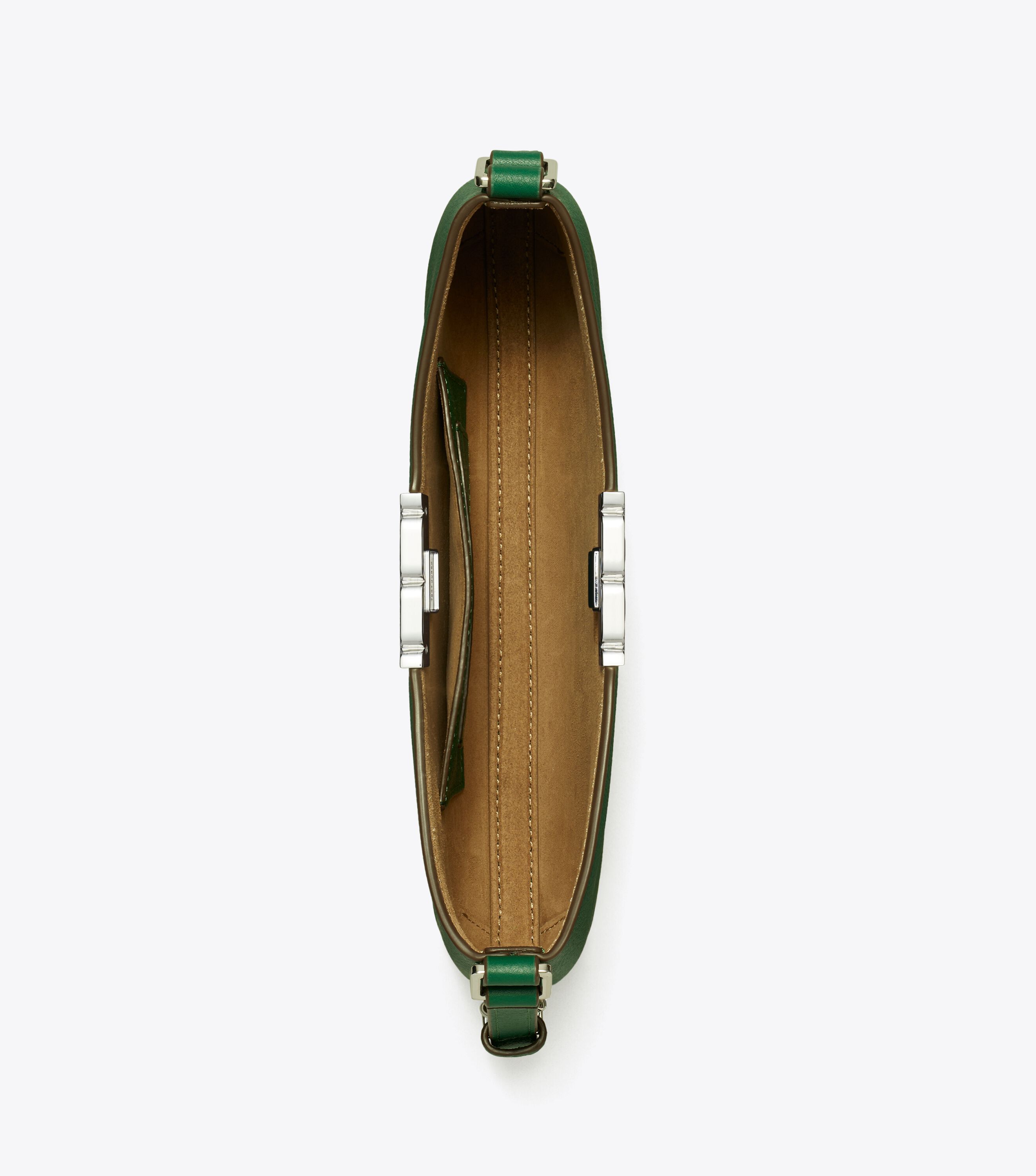 Eleanor Soft Slim Shoulder Bag, Dark Kale | Tory Burch KW