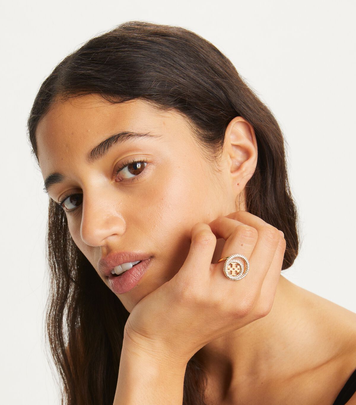 tory burch miller pave double ring