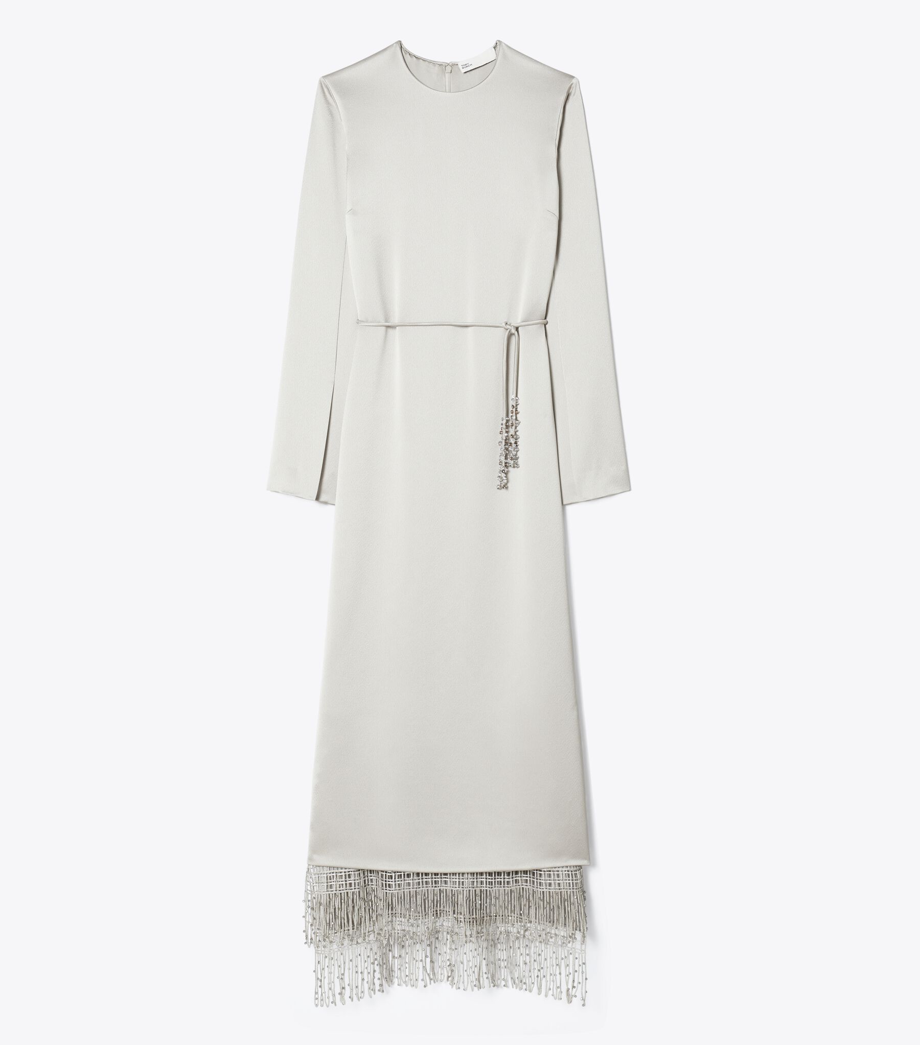 Asymmetric Crepe Dress, Silver | Tory Burch KW