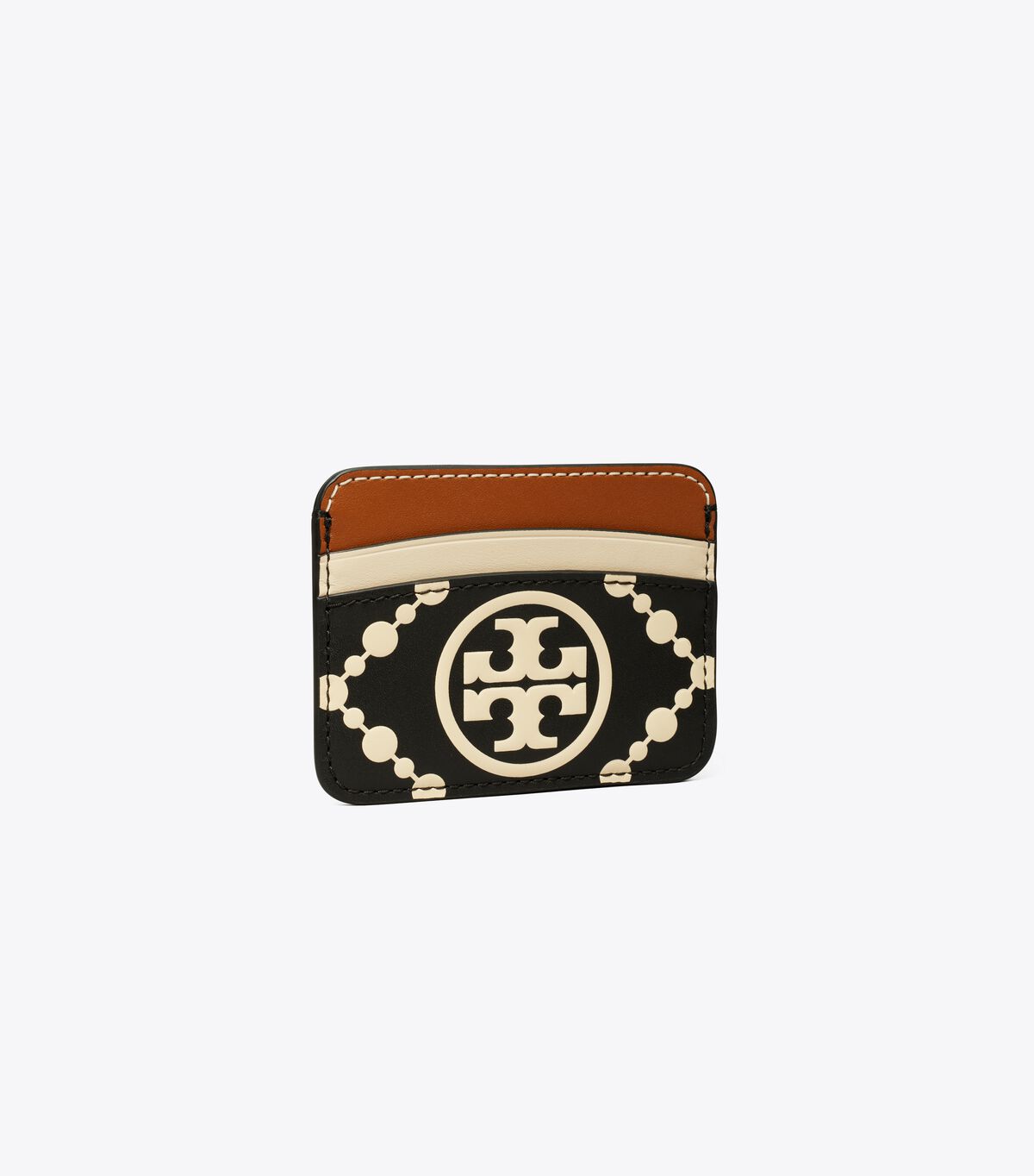 tory burch t monogram contrast embossed card case