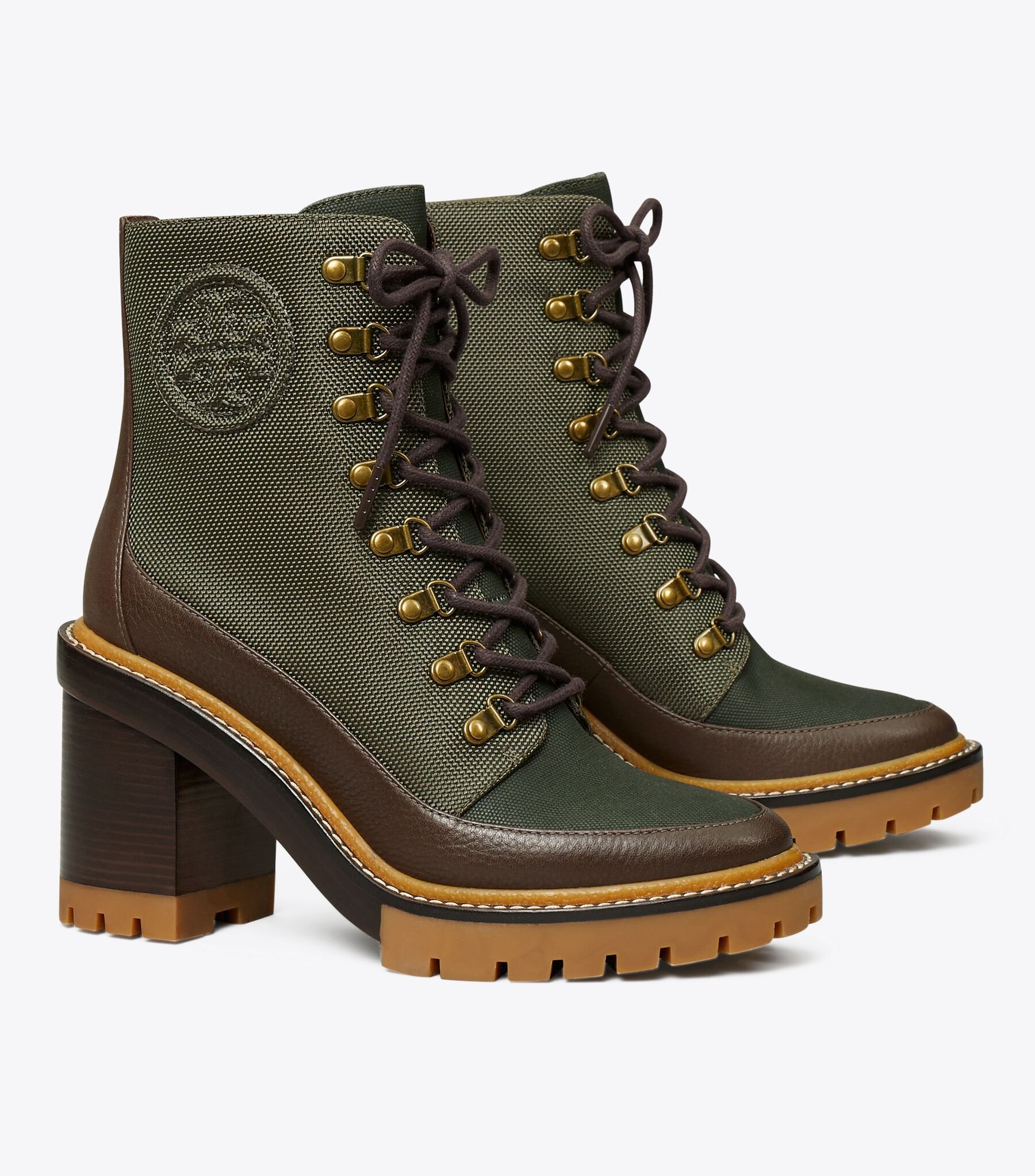 Miller Lug-Sole Ankle Boot, Olive Militare Brown Tory Burch KW