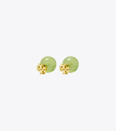 Resin Logo Double-Stud Earring