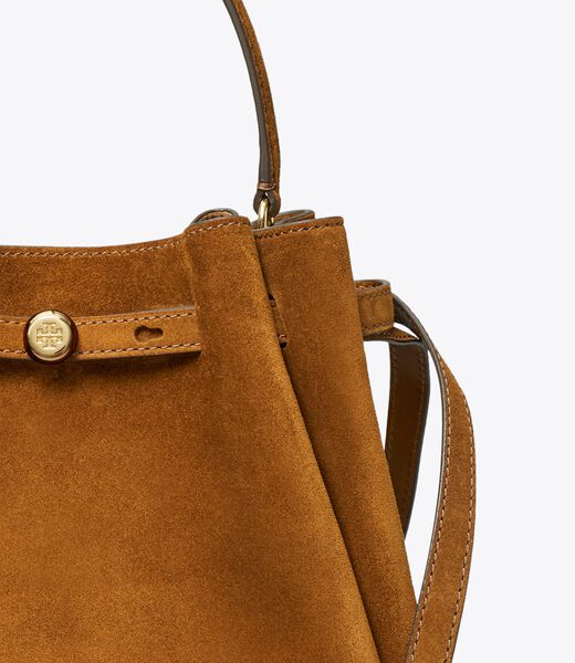 tory burch romy suede bucket bag