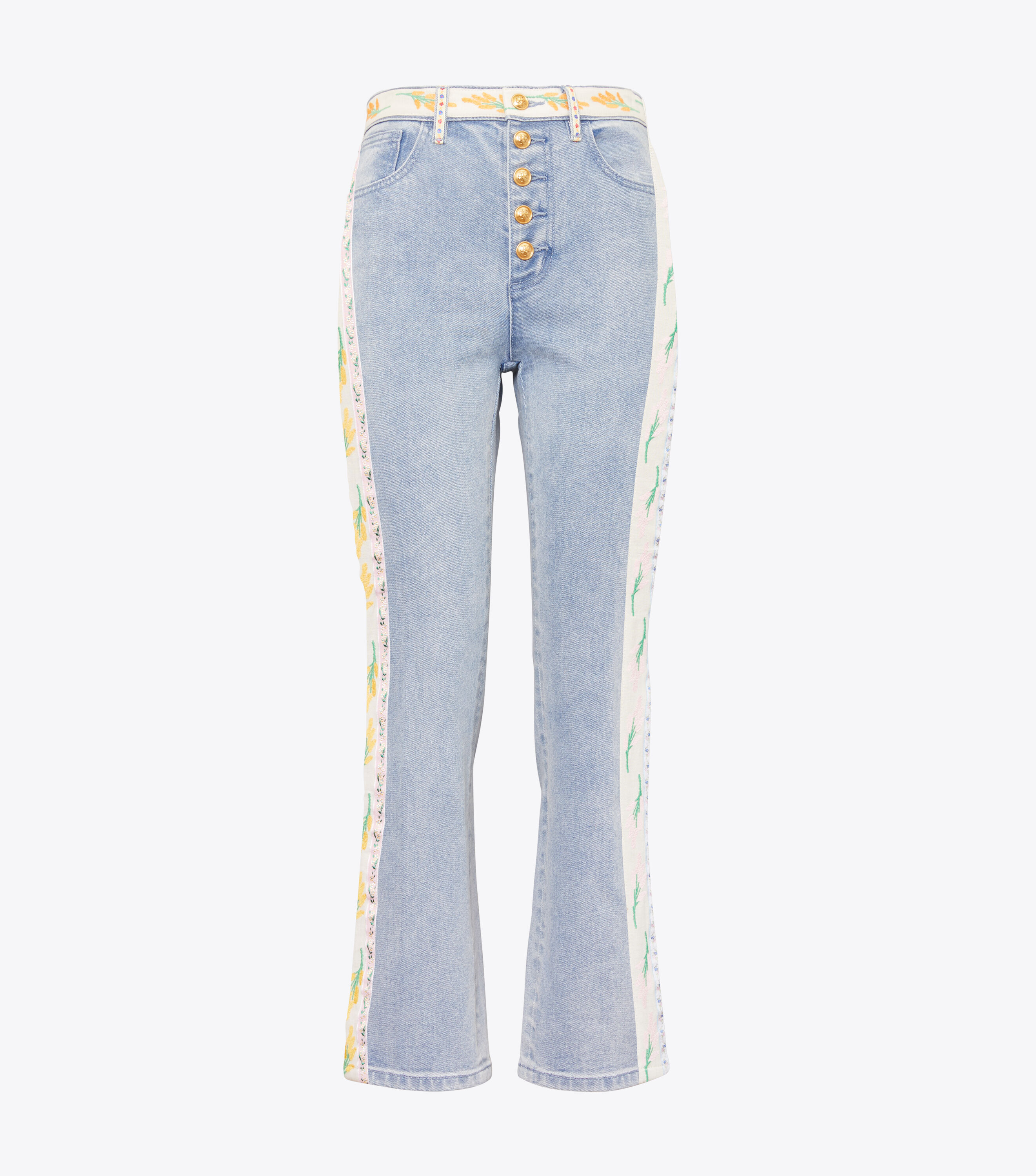 デニム・ジーパン TORY BURCH WHITE DENIM JEANS Kick Flare Denim Jean: Women's Clothing | Bottoms | Tory