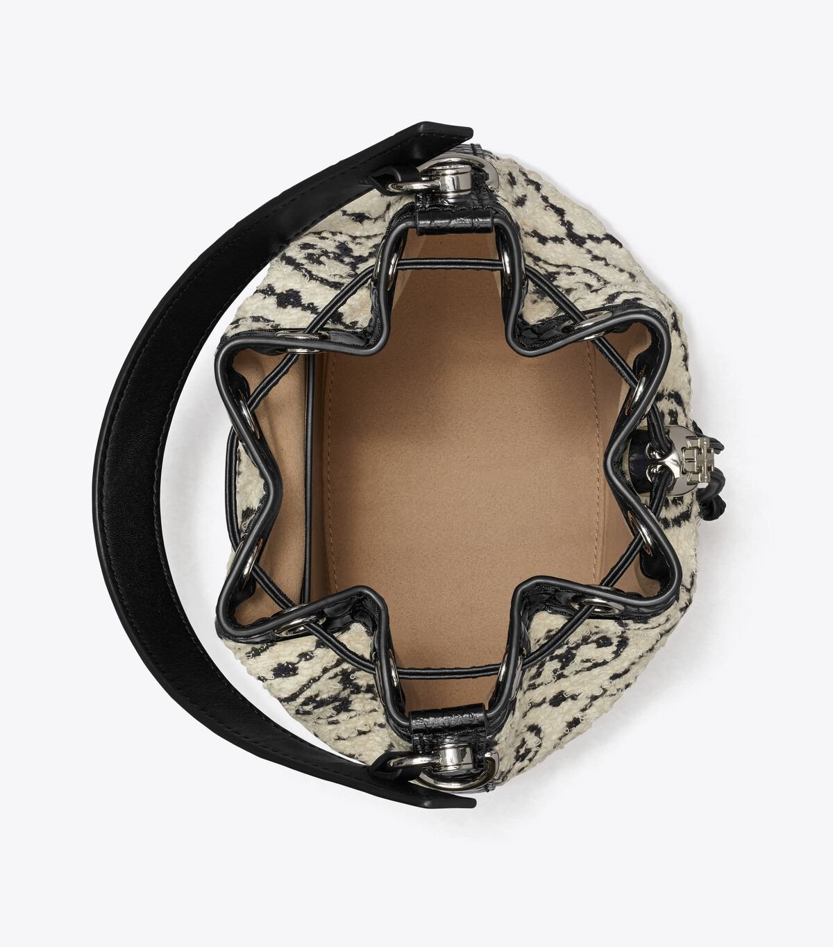 tory burch t monogram boucl bucket bag