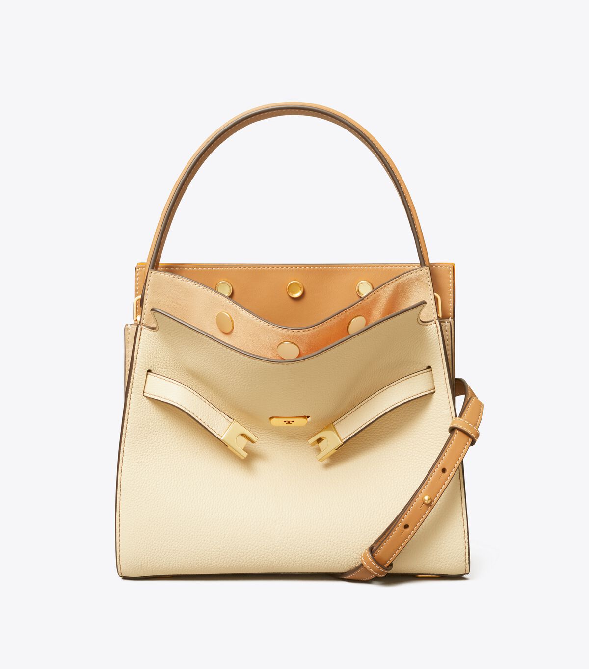tory burch small lee radziwill pebbled double bag