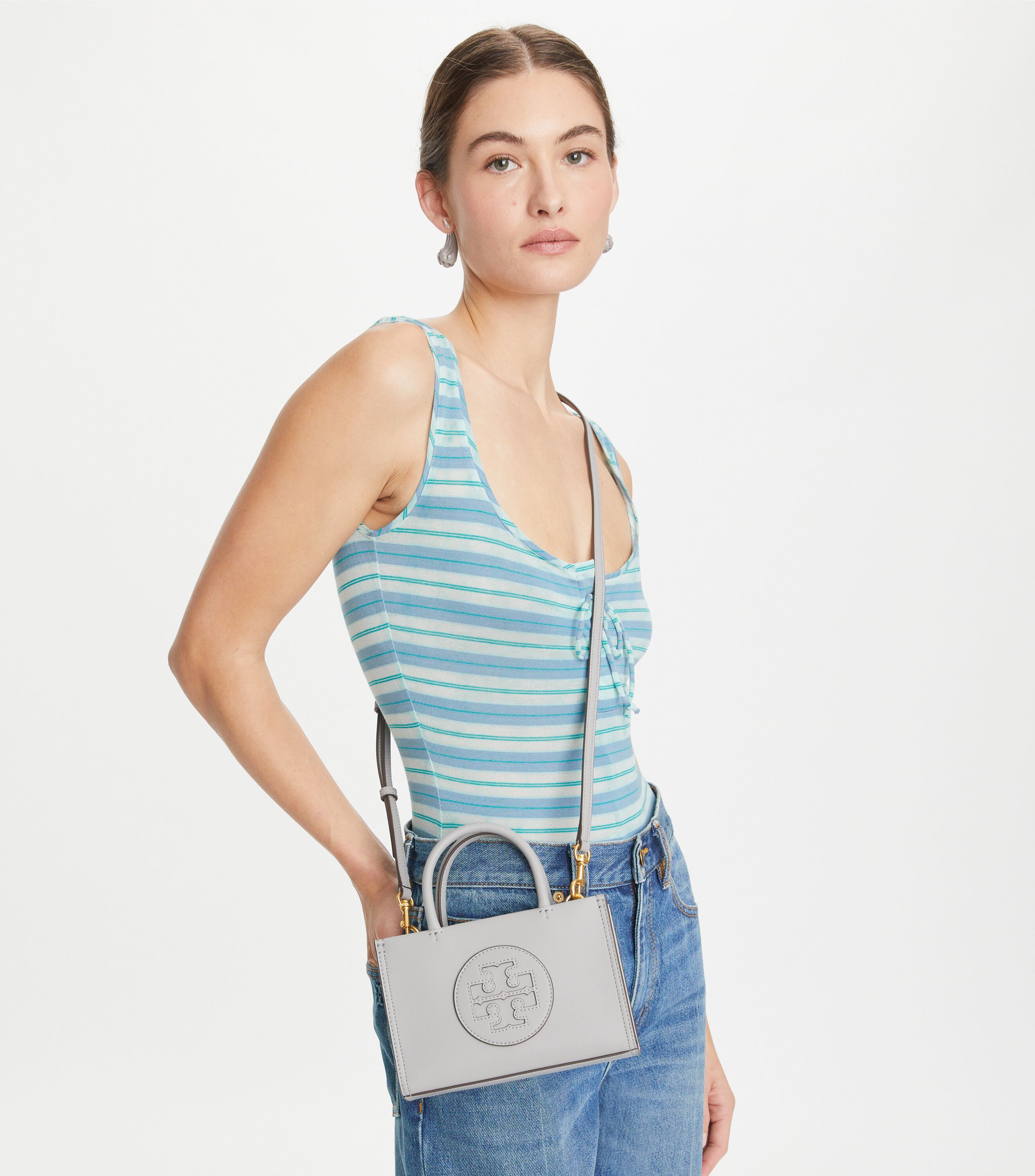Mini Ella Bio Tote, Gray | Tory Burch KW