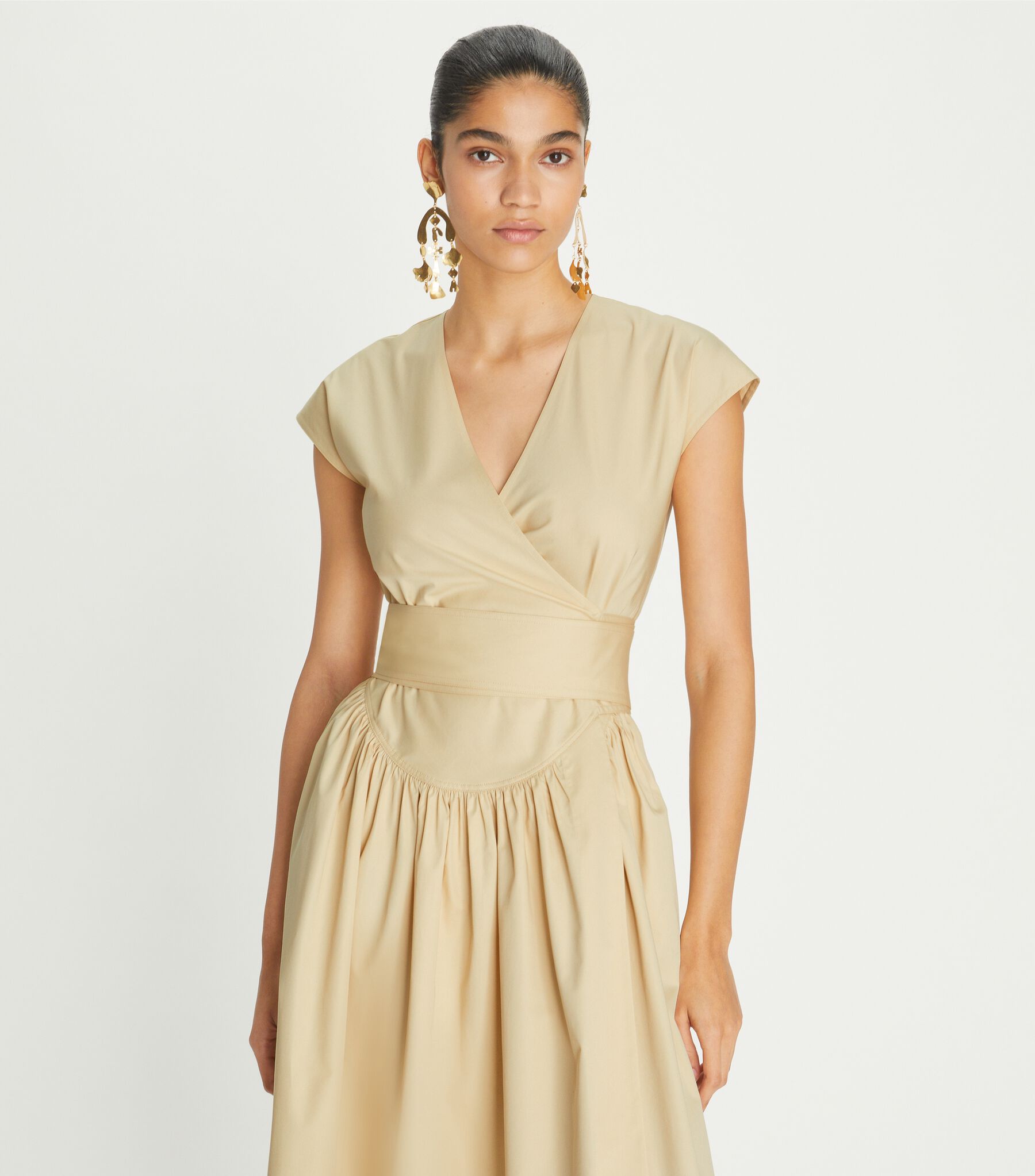 cotton poplin wrap dress Oscar de La Renta