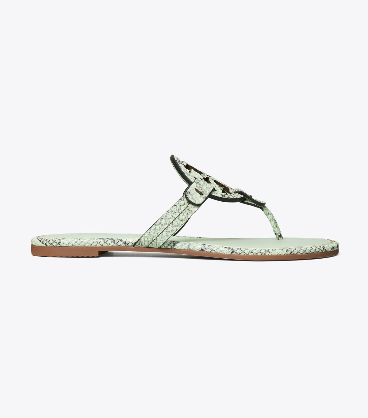 tory burch miller sandal embossed leather