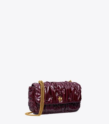 Mini Kira Patent Ruched Flap Bag