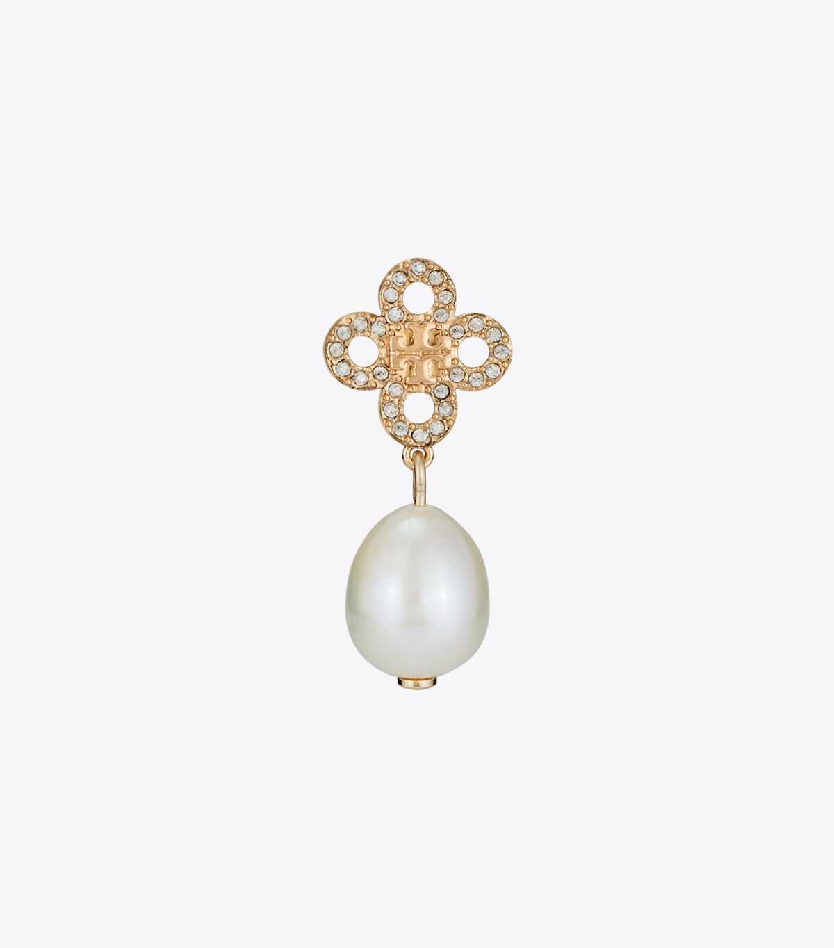 tory burch kira clover pearl drop earring