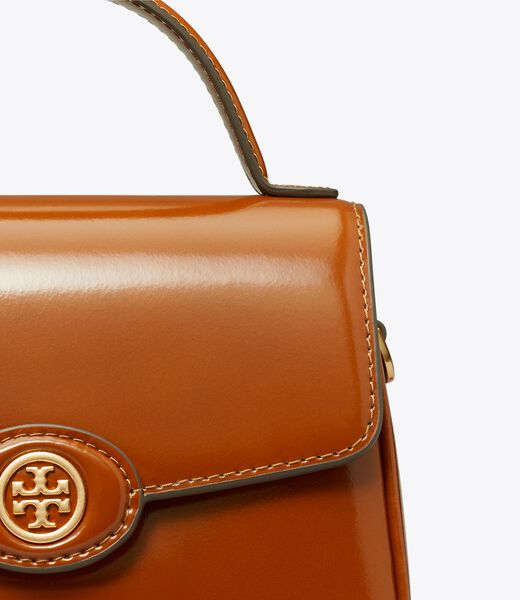 tory burch small robinson spazzolato top handle bag