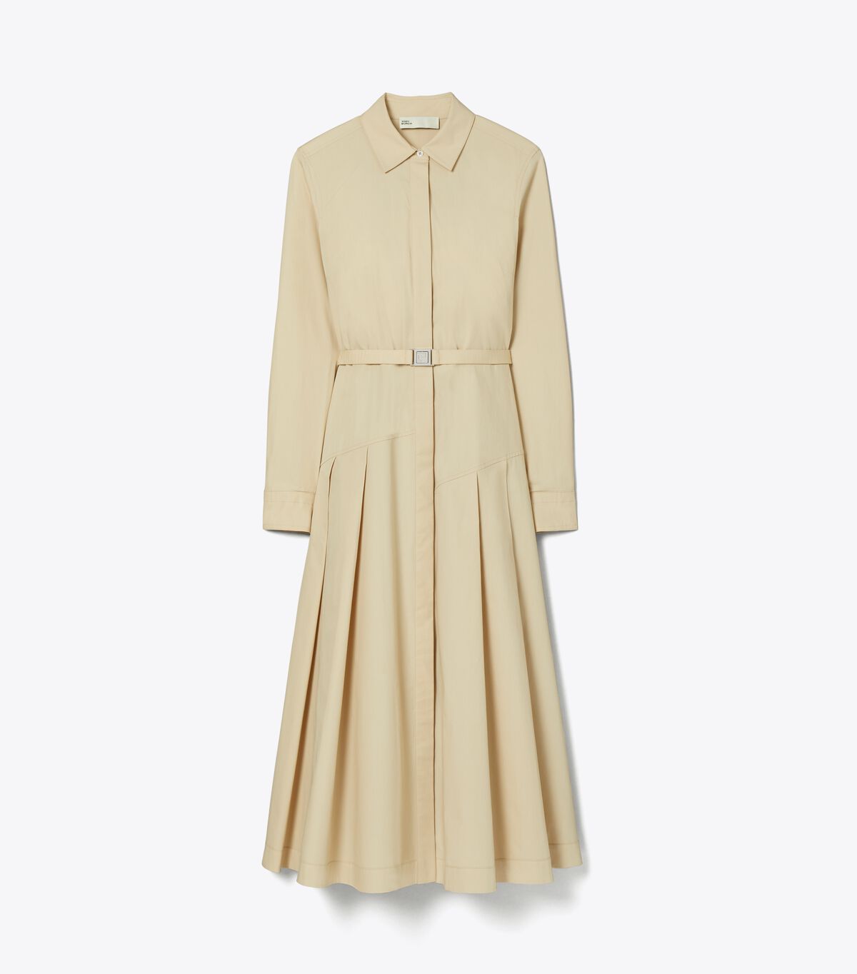 tory burch pleated cotton shirtdress