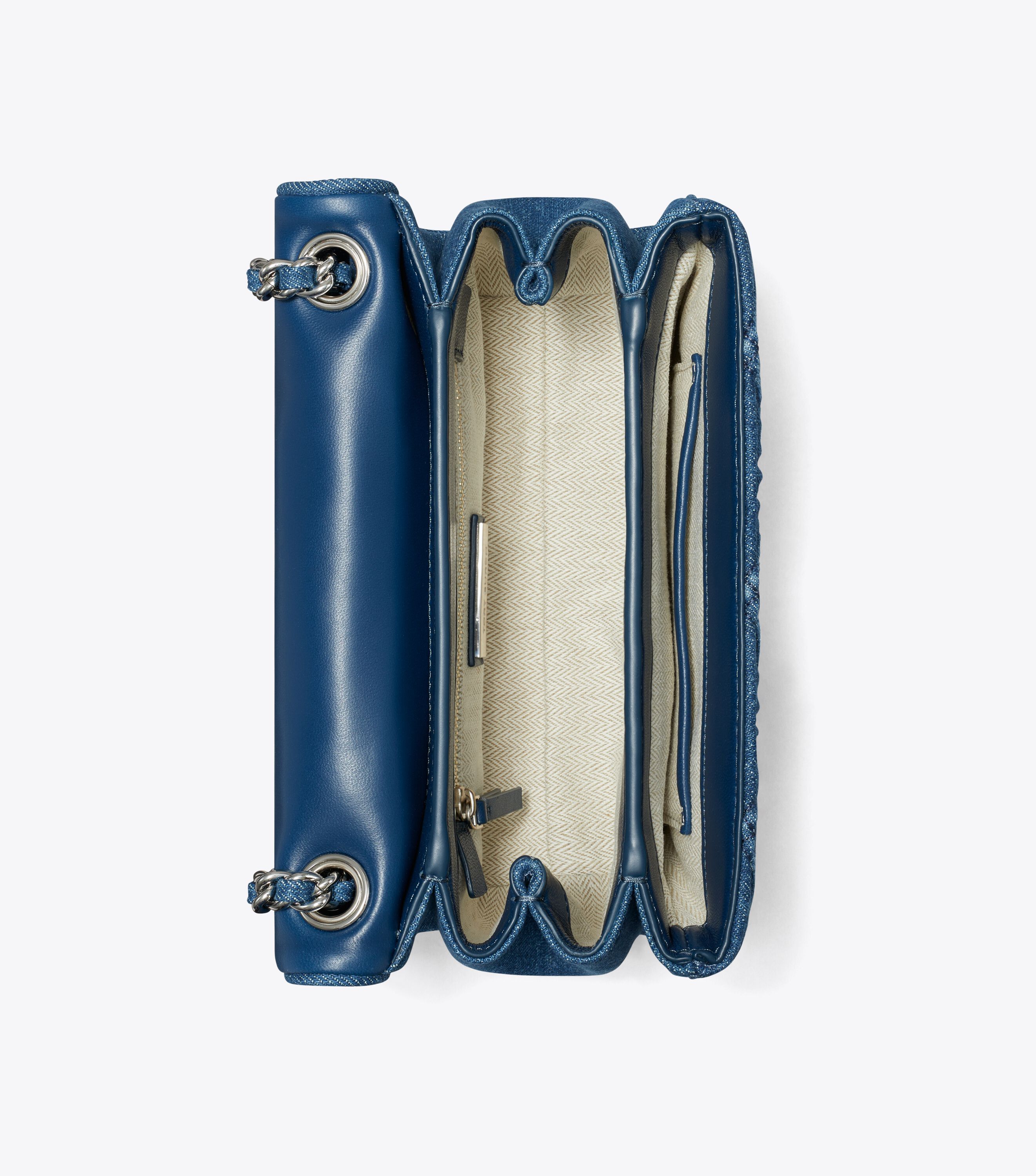 ショルダーバッグ・ポシェット TORY BURCH SMALL DENIM FLAMING CONVERTIBLE SHOULDER BAG Small Fleming Soft Denim Convertible Shoulder Bag, Denim