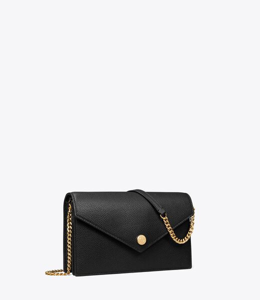 tory burch pebble envelope chain wallet