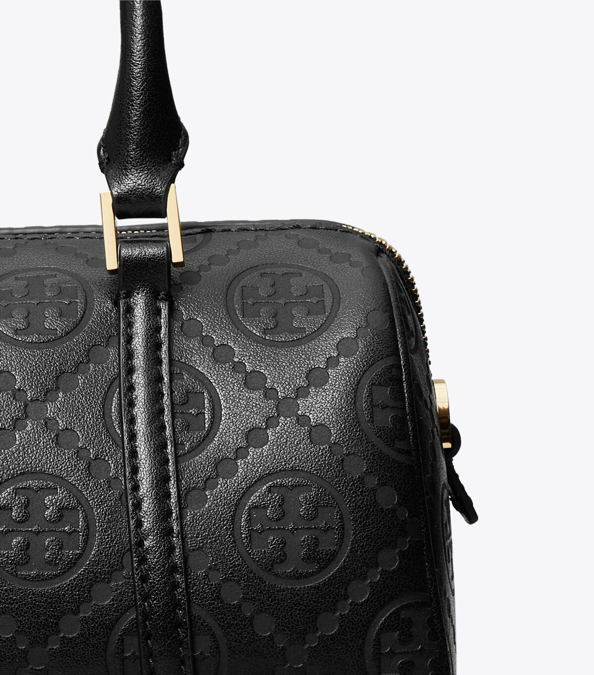 tory burch t monogram leather petite barrel bag