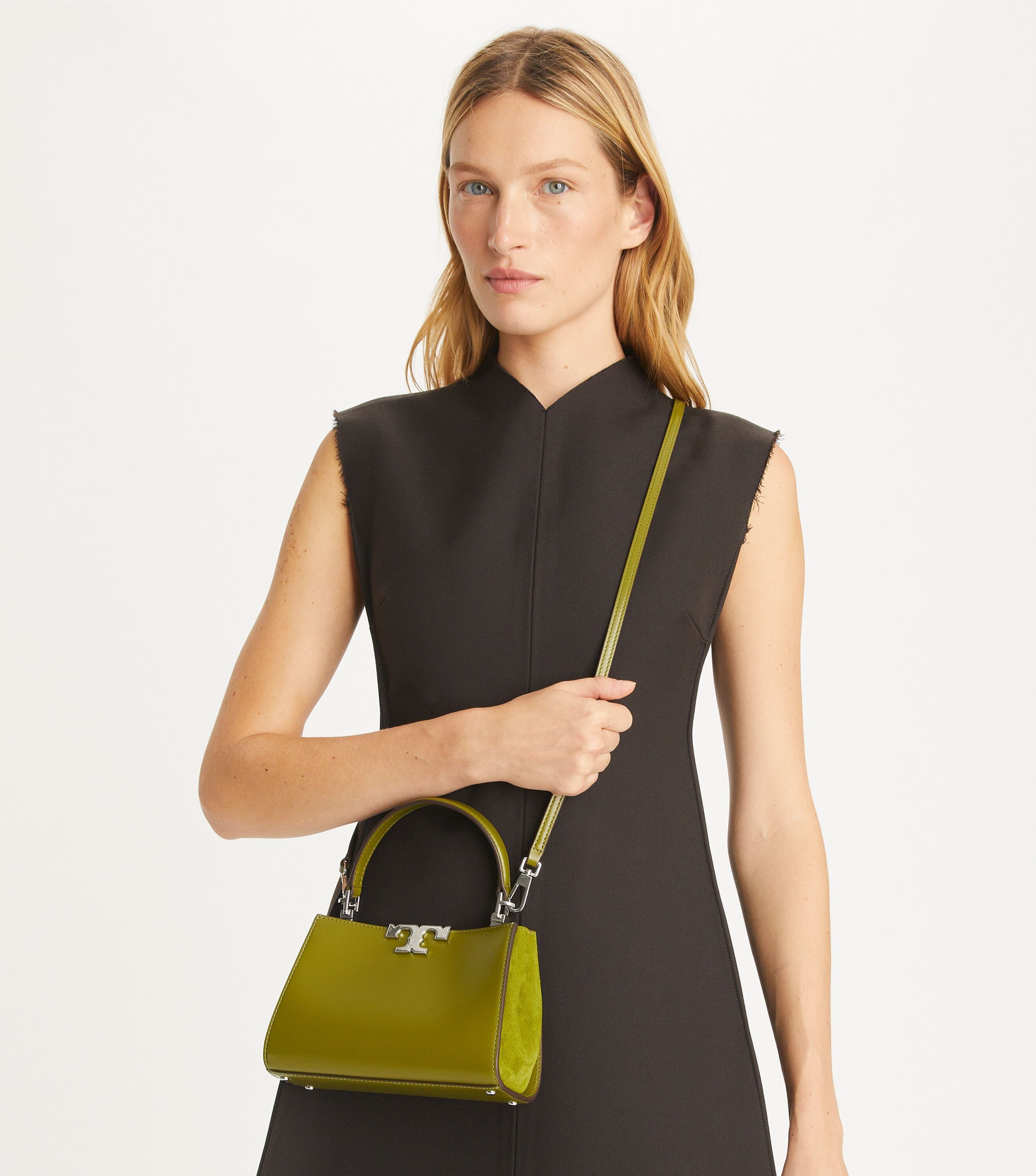 Mini Eleanor Satchel, Dark Matcha | Tory Burch KW