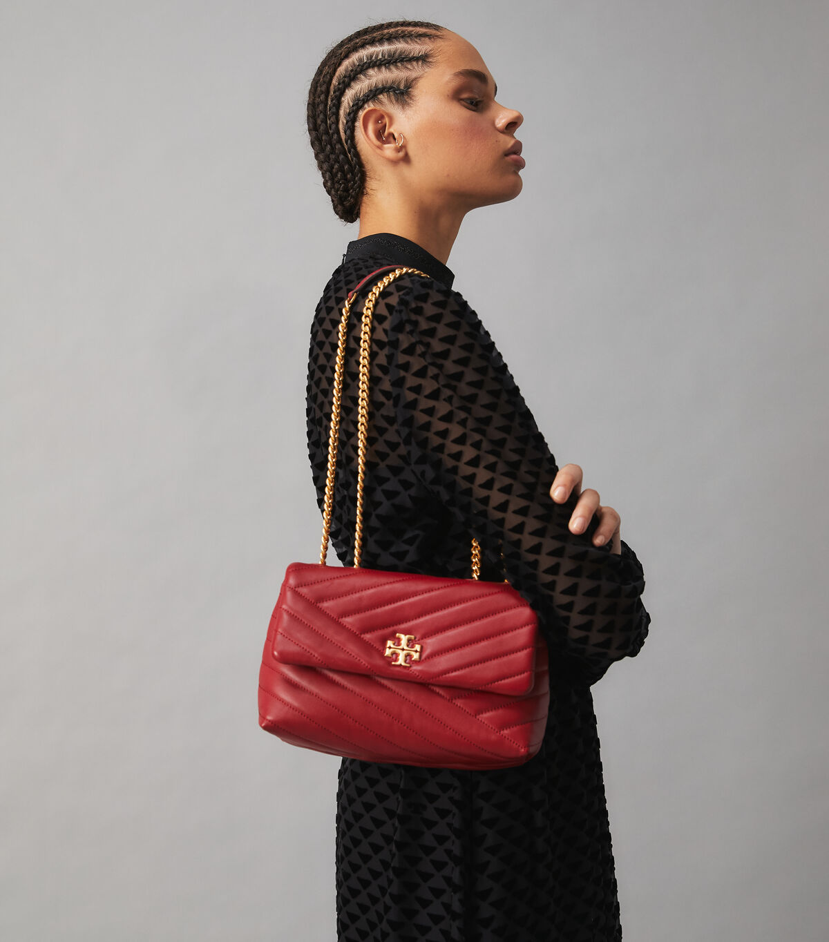 Kira Chevron Small Convertible Shoulder Bag | Tory Burch KWT Navigation | Tory  Burch