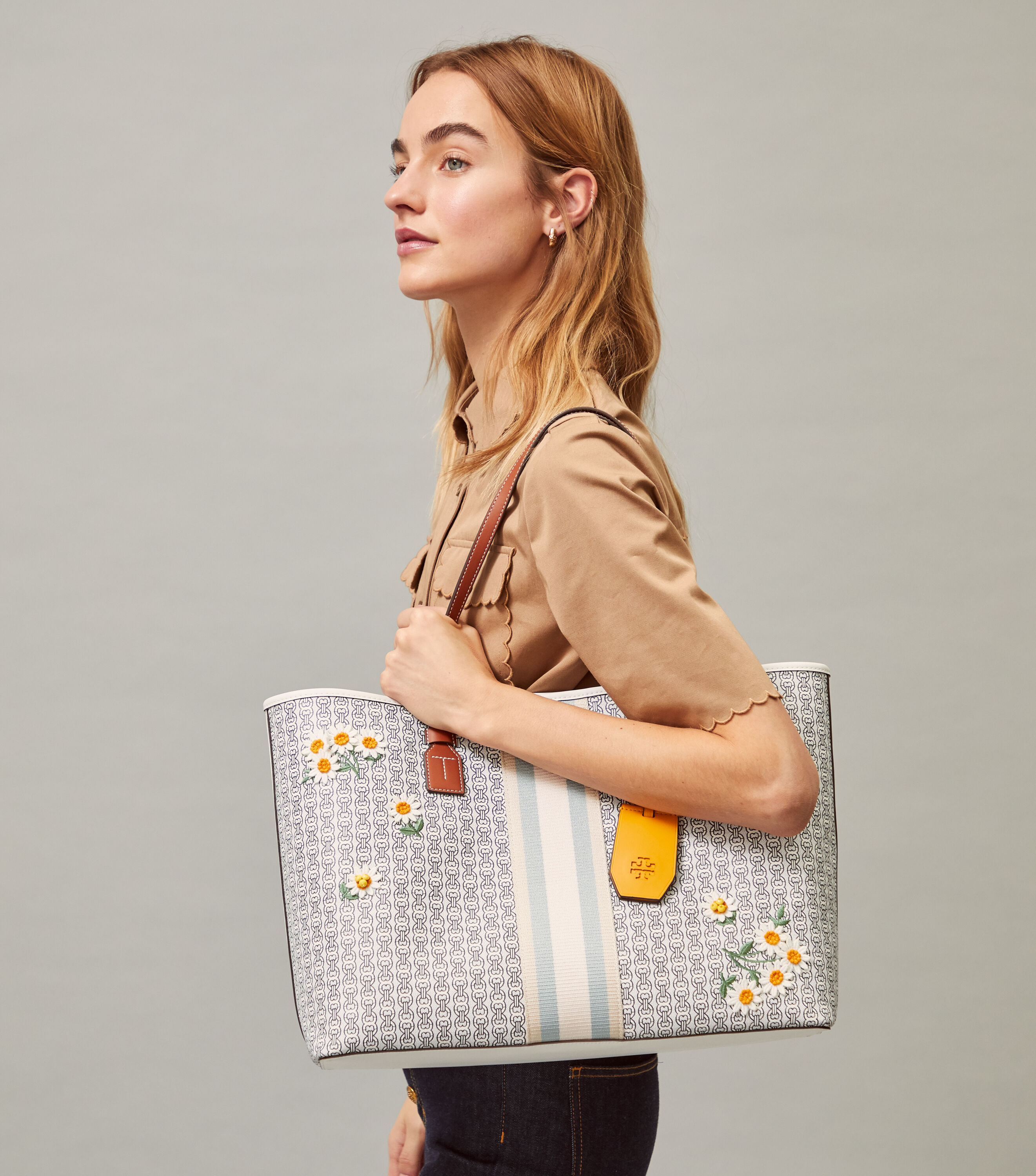tory burch gemini link canvas tote