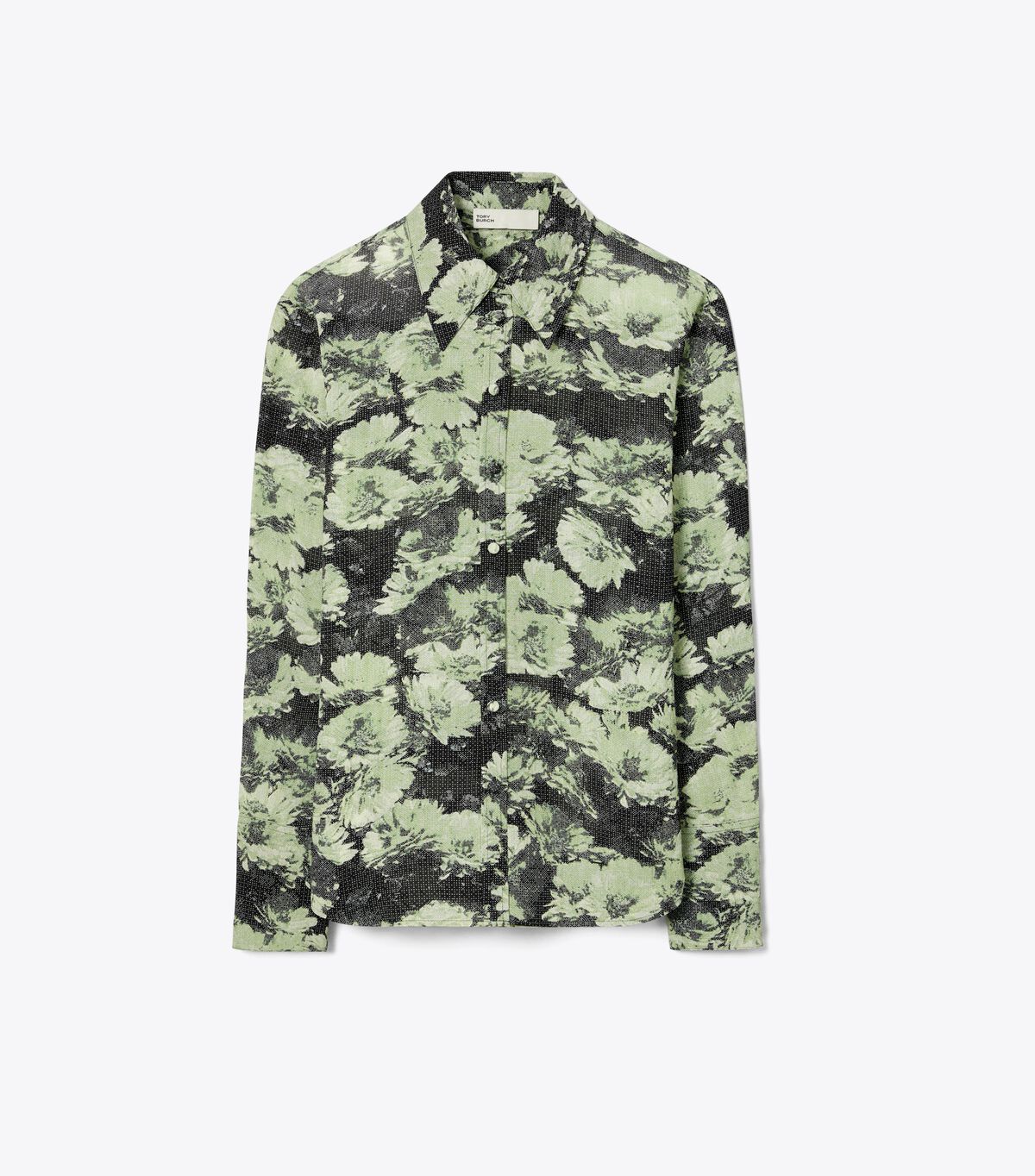 tory burch printed viscose shirt