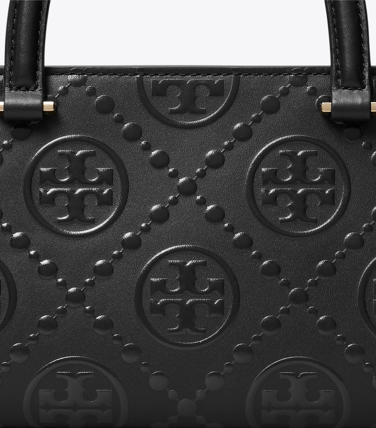 tory burch t monogram embossed small rectangular tote