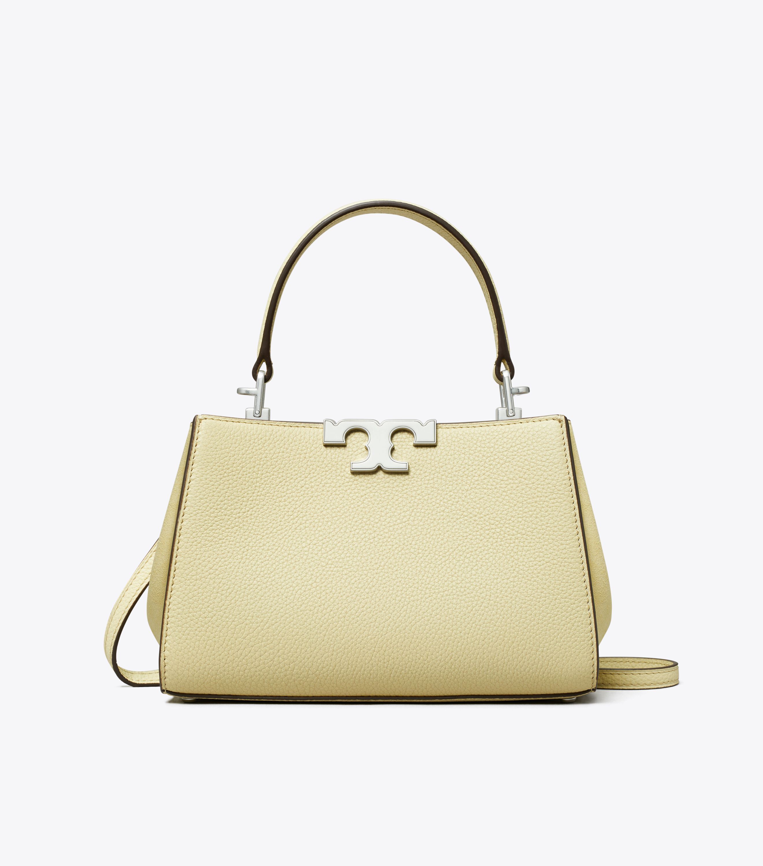 Mini Eleanor Pebbled Satchel, Lemon Sugar | Tory Burch KW