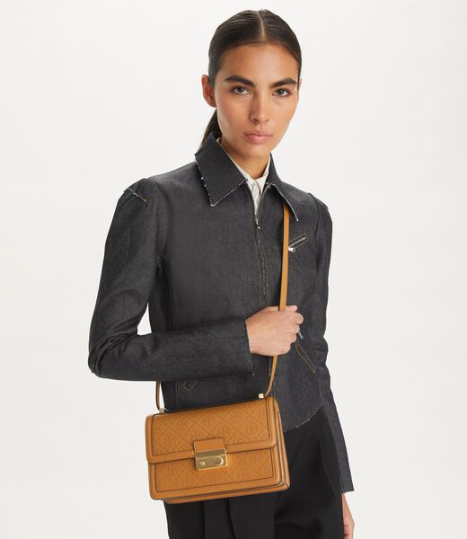 tory burch t monogram leather shoulder bag