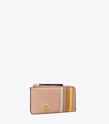 Robinson Pebbled Top-Zip Card Case
